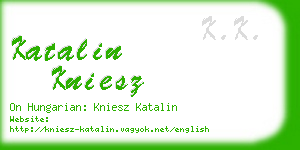 katalin kniesz business card